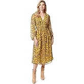 Jessica Simpson Womens Annalise V-Neck Midi Dress