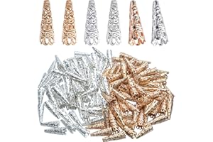AYLIFU Filigree Flower Bead Caps, 200 Pcs Metal End Caps for DIY Tassel Jewelry Making