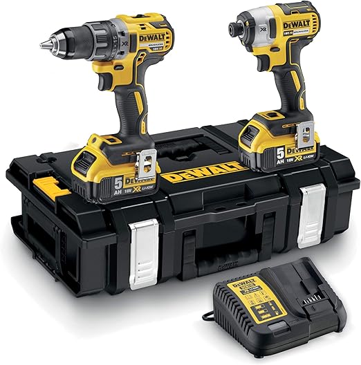 Dewalt Dck266p2 Qw Perceuse Visseuse A Percussion Brushless Visseuse A Chocs Brushless 2 Batteries 18v 5ah Li Ion Coffret Toughsystem Jaune Amazon Fr Cuisine Maison