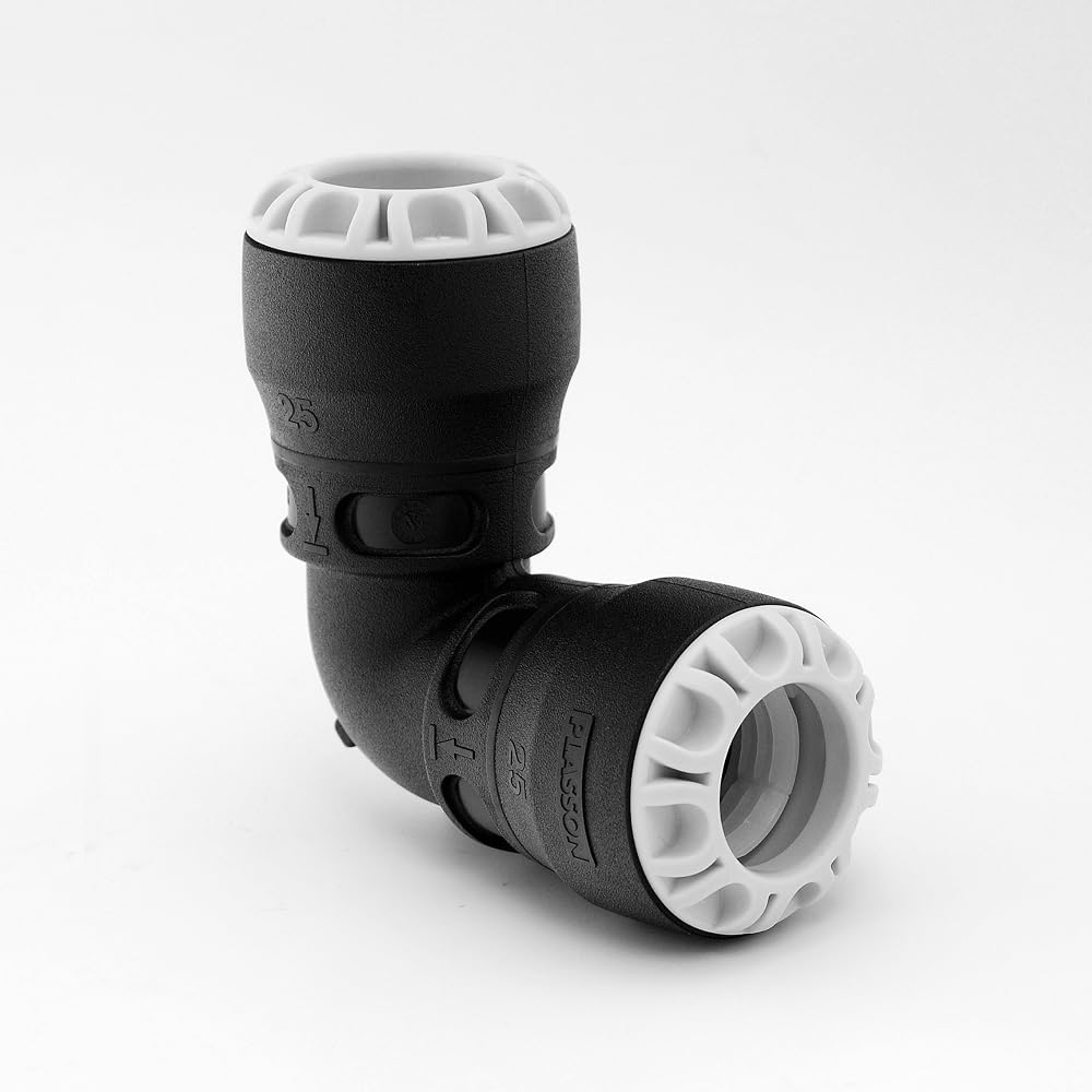 Plasson MDPE Pipe Fitting Push-Fit Elbow 90 Degree 20mm