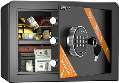 WASJOYE Safe Box 19L Electronic Keypad Safe Cabinet Security Safe with Keys