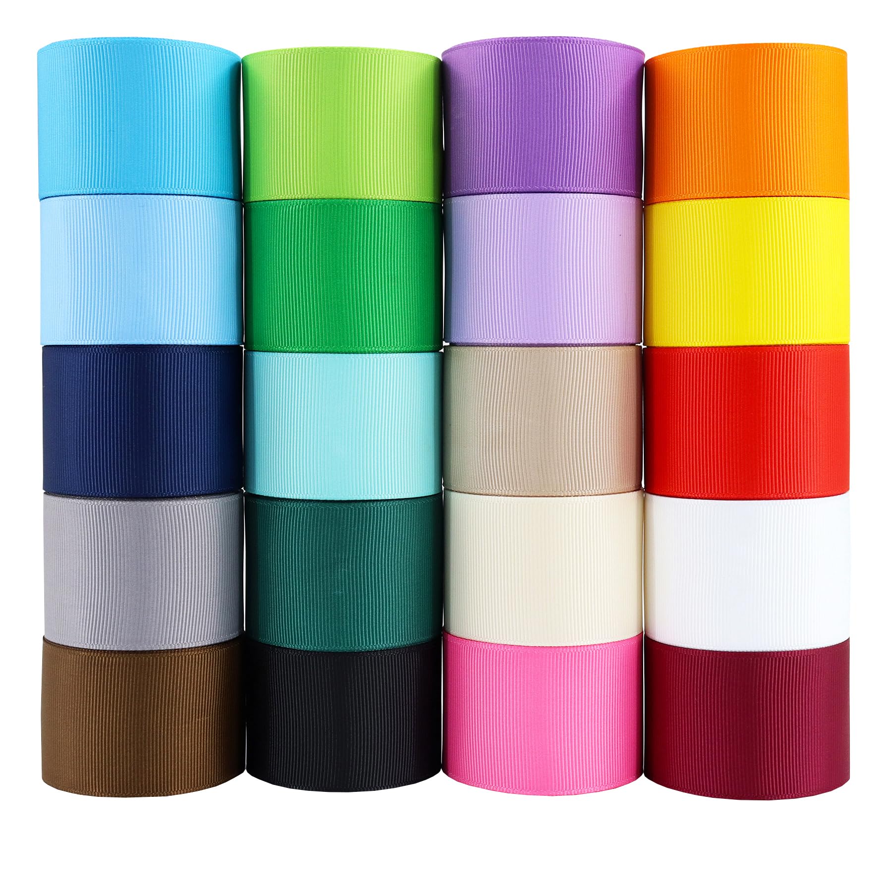 Photo 1 of 1-1/2 Inches Grosgrain Ribbons Fabric Ribbons, 20 Colors*2 Yards Each Total 40 Yards, Boutique Ribbons for Gifts Wrapping, DIY Bow Hair Accessories