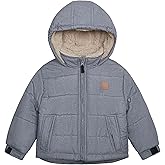 LONDON FOG boys Heavyweight Puffer Jacket Fleece-lined Brushed Microfiber Winter Coat