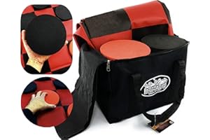 Matty's Toy Stop Deluxe Giant Checkers (Indoor/Outdoor) Game with 6" Foam Discs, 48" (4 feet x 4 feet) Game Mat and Storage Bag