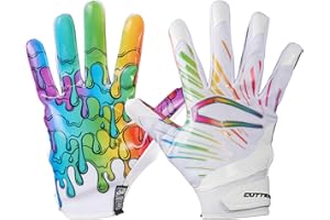 Cutters Football Gloves - Game Day Football Receiver Gloves with High Tack Silicone Grip, Superior Support and Protection