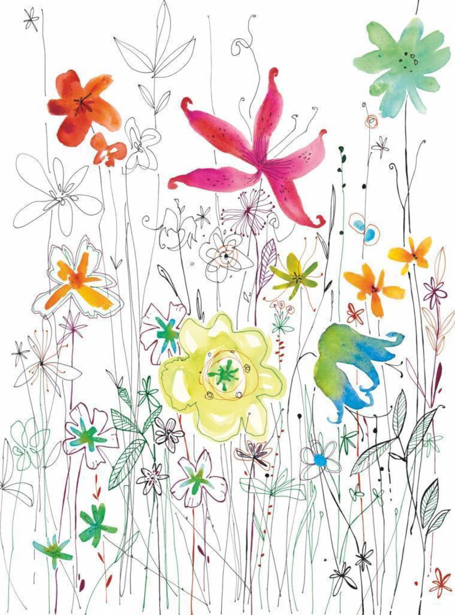 Komar XXL2-022 184 x 248 cm "Joli Flower Floral" Wallpaper Mural - Multi-Colour (Pack of 2)