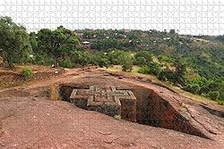 Umsufa Ethiopia Lalibela Rock Church Jigsaw Puzzle