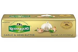 kerrygold Imported Garlic and Herbed Butter AllNatural Butter Made with Milk from GrassFed Cows, Sweet, 3.5 Ounce