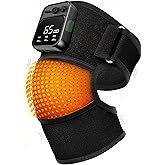 KlugPop Knee Massager with Heat for Pain Relief V5.0[2026 Upgraded] - Electric Cordless Heated Knee Brace with 6 Heat Levels and 3 Vibration Massage Mode, for Men Women (Black, 1-Pack)