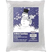 Prextex Artificial Instant Snow 10 Ounces Fake Snow Decoration for Winter Displays, Christmas Village - Sparkling White Dry P