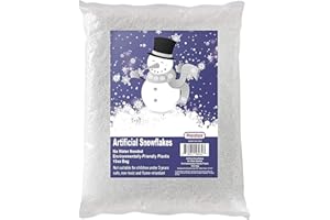 Prextex Artificial Snow 10 Ounces Fake Snow Decoration for Winter Displays, Snow for Christmas Village - Artificial Snow for Holiday Décor, Flocked Christmas Trees Snowflakes, Christmas Snow Crafts
