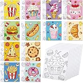 Louise Maelys 12 Pack Pre Drawn Canvas to Paint for Kids 8x10 Inch Snack | Snack Pre Drawn Canvas for Kids Bulk Pre-Stretched Cotton Canvases Painting Parties, Classrooms, Gifts and Beginners