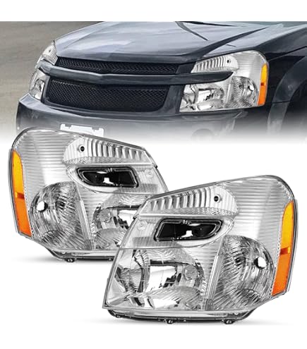 Headlights Assembly For Chevy Equinox 2005-2009 Chrome Housing