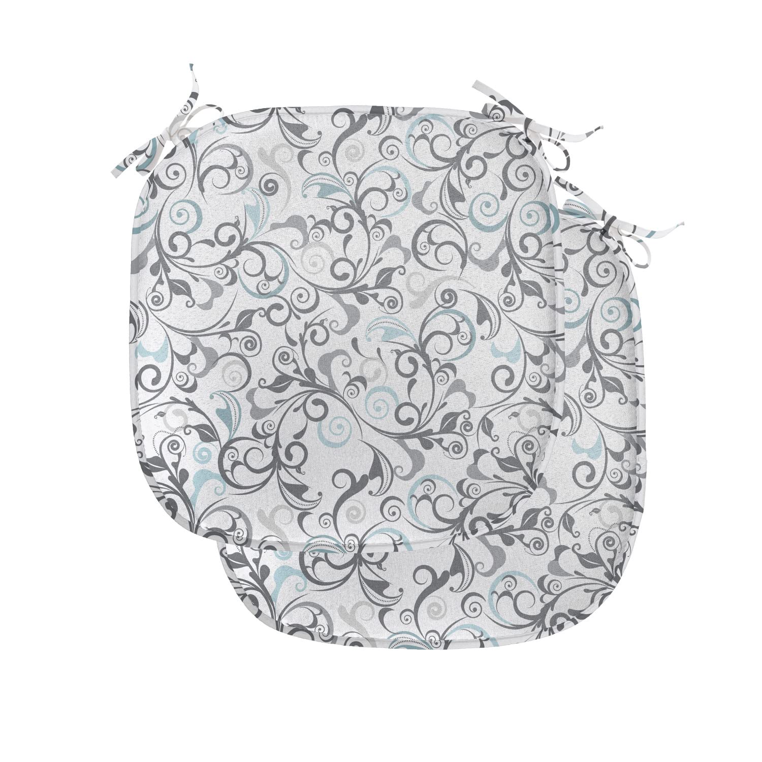 Ambesonne Floral Chair Seating Cushion Set of