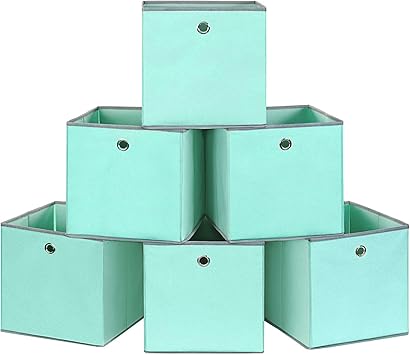 SONGMICS Aufbewahrungsboxen, 6er Set, Faltbare Stoffboxen, Faltboxen