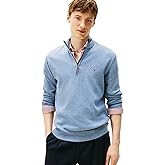 Tommy Hilfiger Men's Long Sleeve Cotton Quarter Zip Pullover Sweater