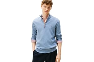 Tommy Hilfiger Men's Long Sleeve Cotton Quarter Zip Pullover Sweater
