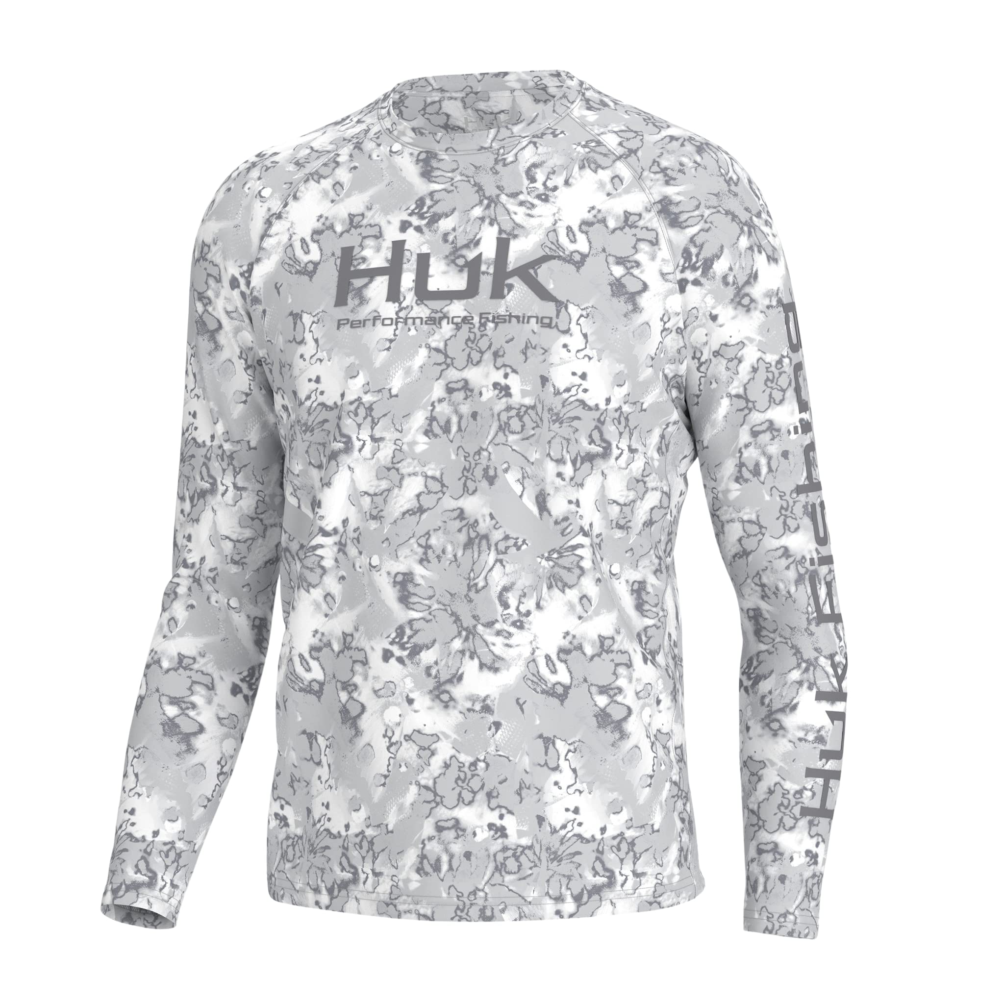 HUK Men's Standard Pursuit Crew Long Sleeve, Sun Protecting Fishing Shirt, Fin Flats-Harbor Mist, 3X-Large Image HUK Men's Standard Pursuit Crew Long Sleeve, Sun Protecting Fishing Shirt, Fin Flats-Harbor Mist, 3X-Large Image