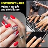 Makartt Short Oval False Nails 500Pcs 10 Sizes Clear Nail Tips view 8