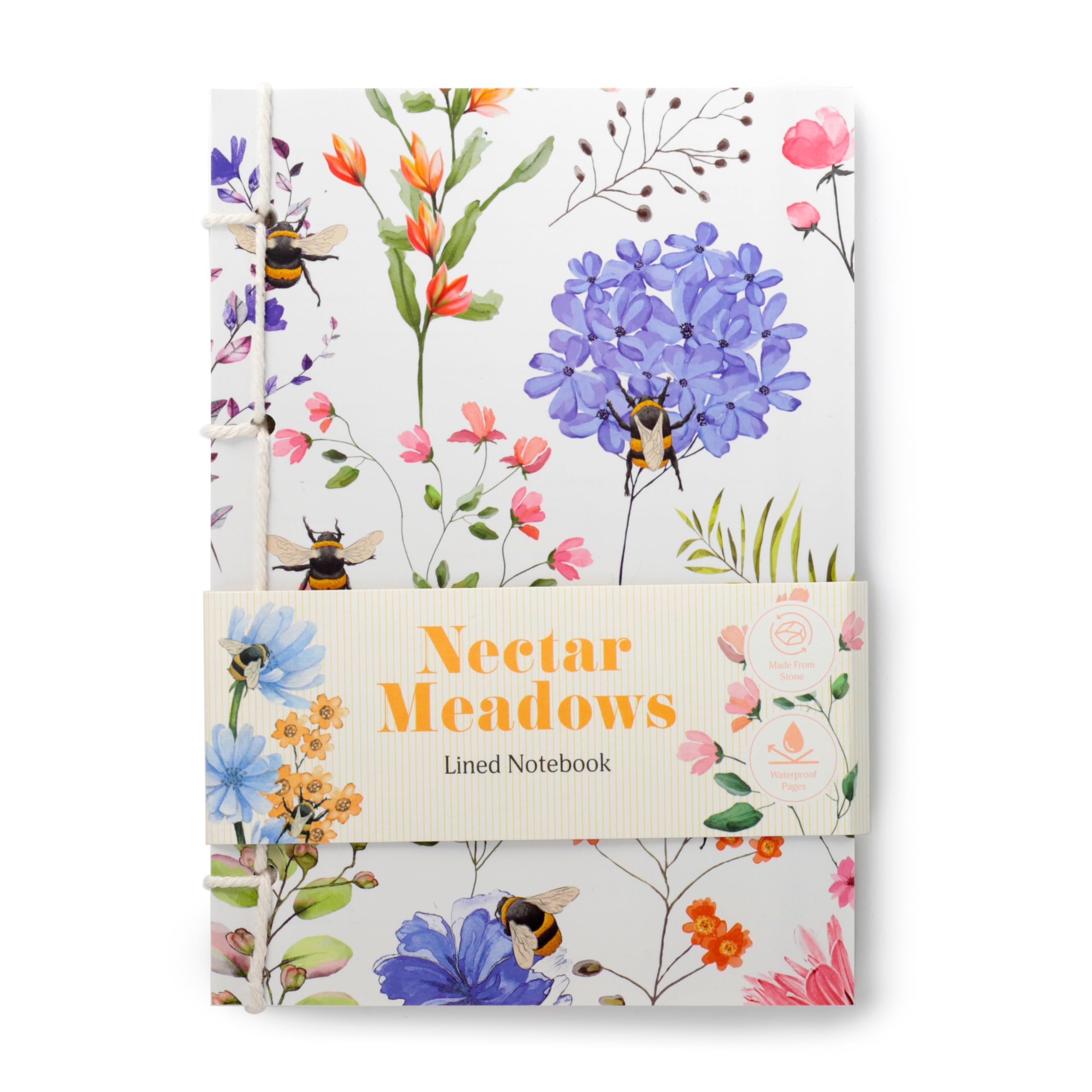 Puckator MEMO100 Nectar Meadows Stone Paper A5 Lined Notebook