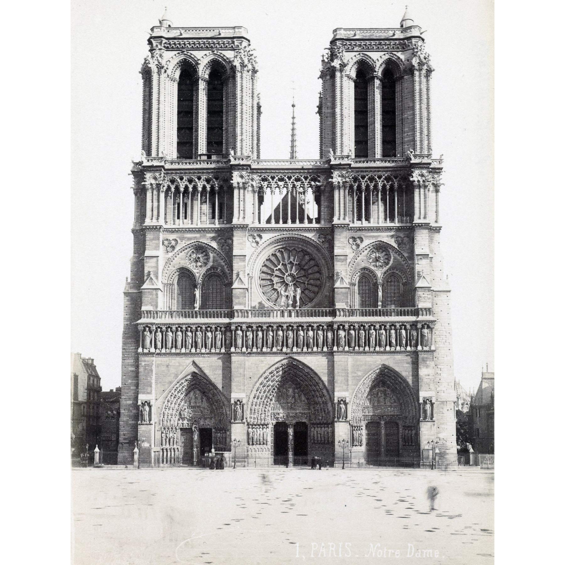 Artery8 Notre Dame Paris France Vintage Photograph Large Wall Art Poster Print Thick Paper 18X24 Inch