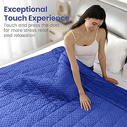 Wemore Minky Dot Weighted Blanket for Adults Queen
