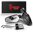 MZS Arrow Bar End Mirrors, 7/8 Motorcycle Rear View mirror Hollow Handlebar Side Black Compatible with Street Sport Bike Cruiser Scooter