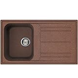 Smeg UM45RA Edelstahl-Spüle Kupfer Unterbau-Spüle Spülbecken