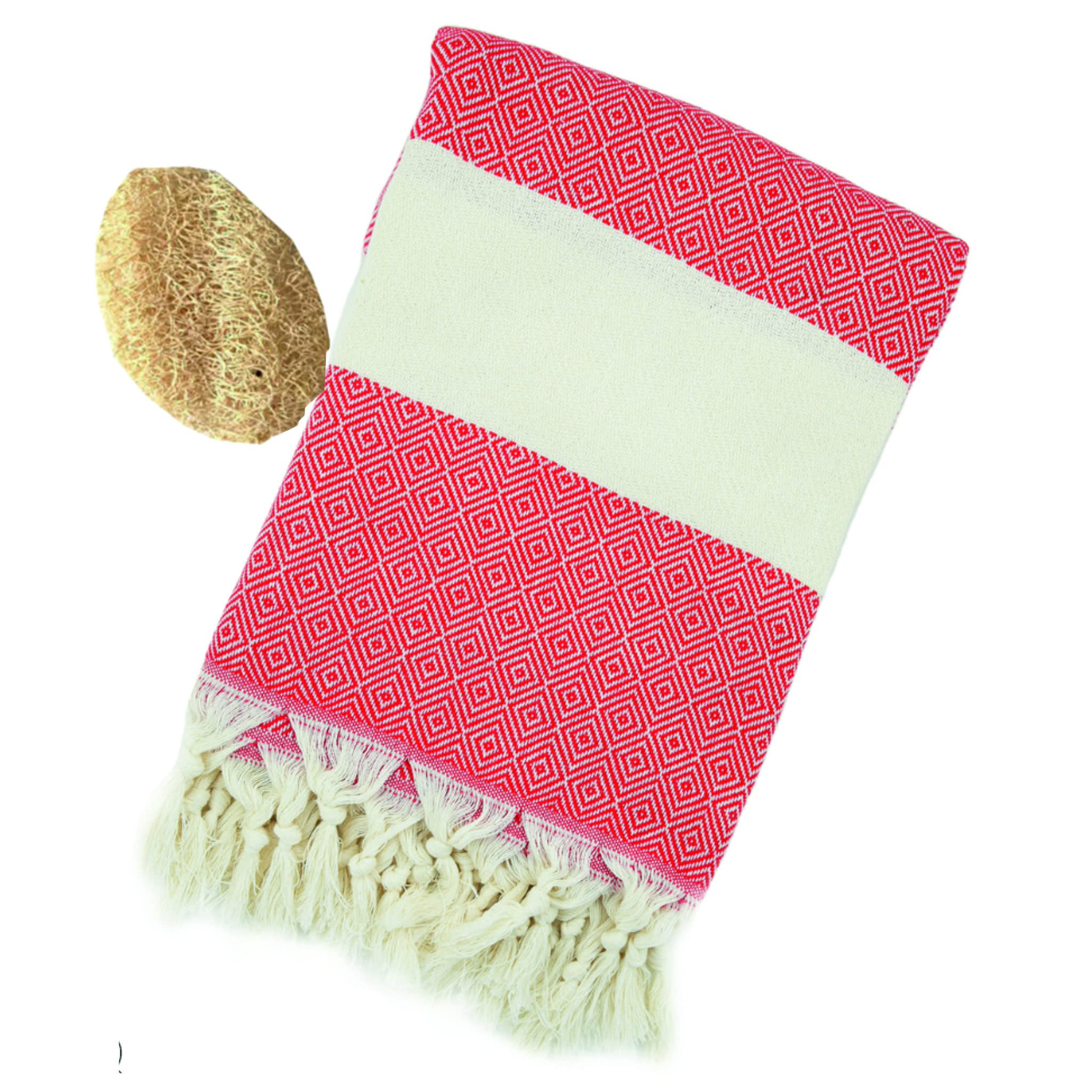 Beach Towels, Bath Towel, Travel Towel. - 100% Turkish Cotton, Large, Soft, Quick-Drying Beach Towels for Adults. Gym, Yoga, Spa, Pool, Sand Blanket. Face Exfoliating Loofah Pad with Swimming Towel.