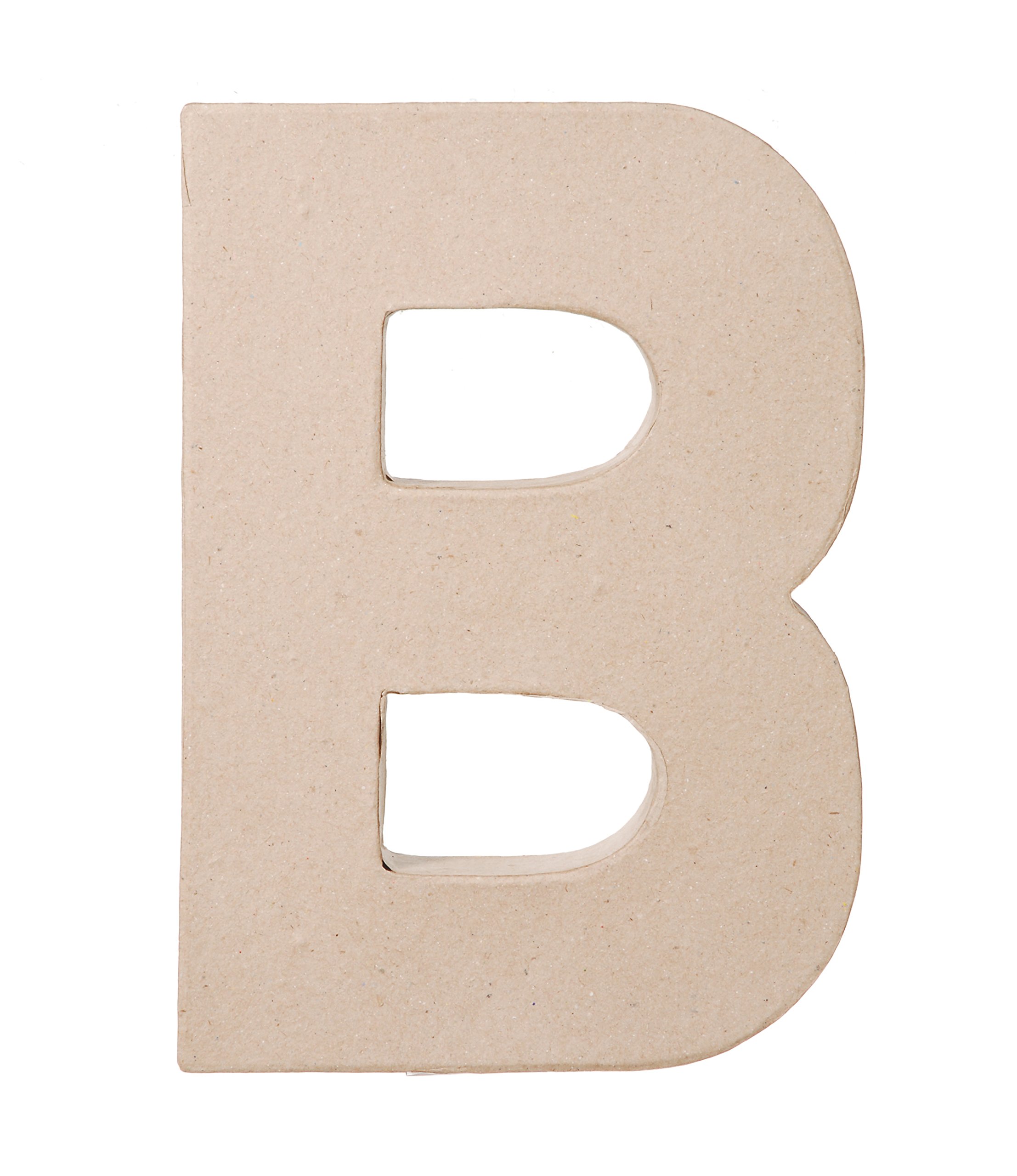Darice Paper Mache Letter B, 8 by 5 by 1-Inch