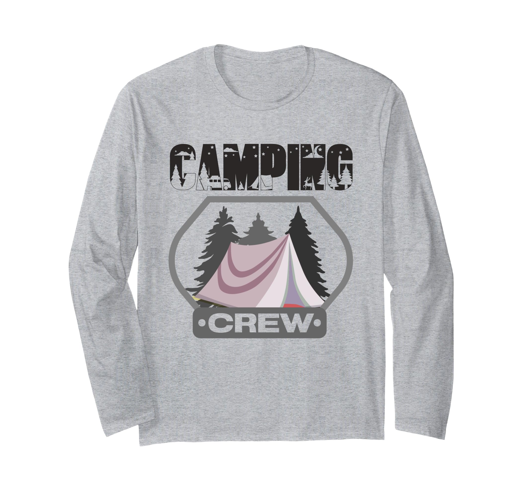 Camping Crew Family Camping Trip Matching Camp Adults Camper Long Sleeve T-Shirt