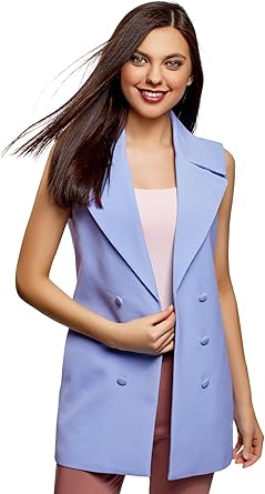 veste longue sans manche femme