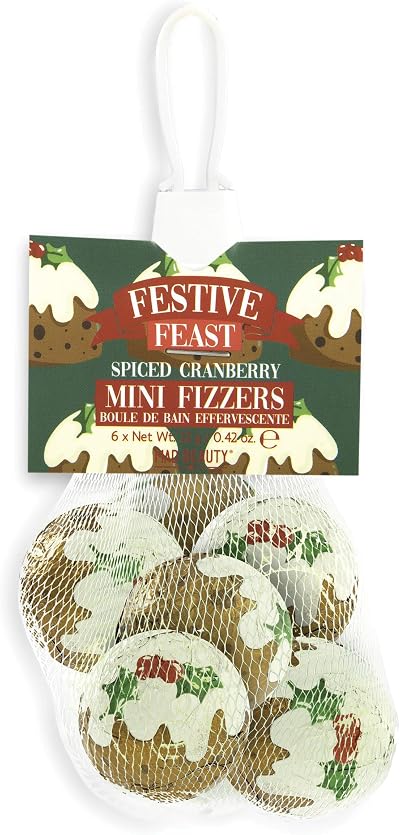 MAD Beauty Festive Feast Mini Bath Fizzers Puddings Pampering Gift Set