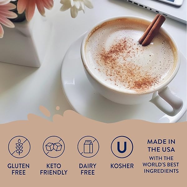 JORDAN’S SKINNY SYRUPS SUGAR FREE COFFEE SYRUP, CINNAMON DOLCE FLAVOR DRINK MIX, ZERO CALORIE FLAVORING FOR CHAI LATTE, PROTEIN SHAKE, FOOD AND MORE, GLUTEN FREE, KETO FRIENDLY, 25.4 FL OZ, 1 PACK