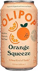 OLIPOP - Orange Squeeze Sparkling Tonic, Healthy Soda, Prebiotic Soft Drink, Aids Digestive Health & Immune Health, With Vita