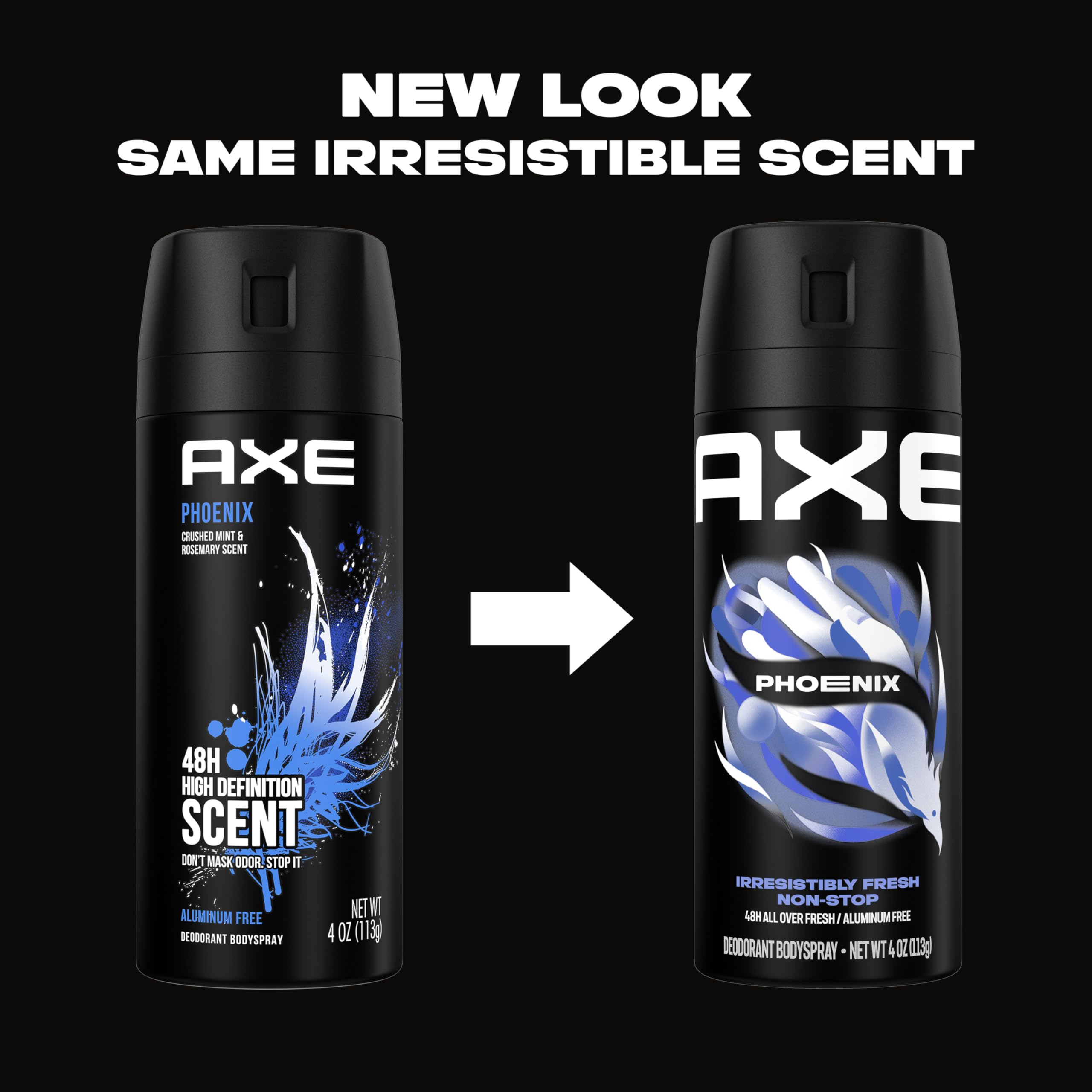 AXE Body Spray Deodorant Phoenix for Long Lasting Odor Protection Deodorant for Men Formulated Without Aluminum 4.0 oz