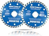 RDXMAX 115mm Diamond Cutting Discs 2 Pack 4.5 inch Turbo Thin 2.2mm view 1