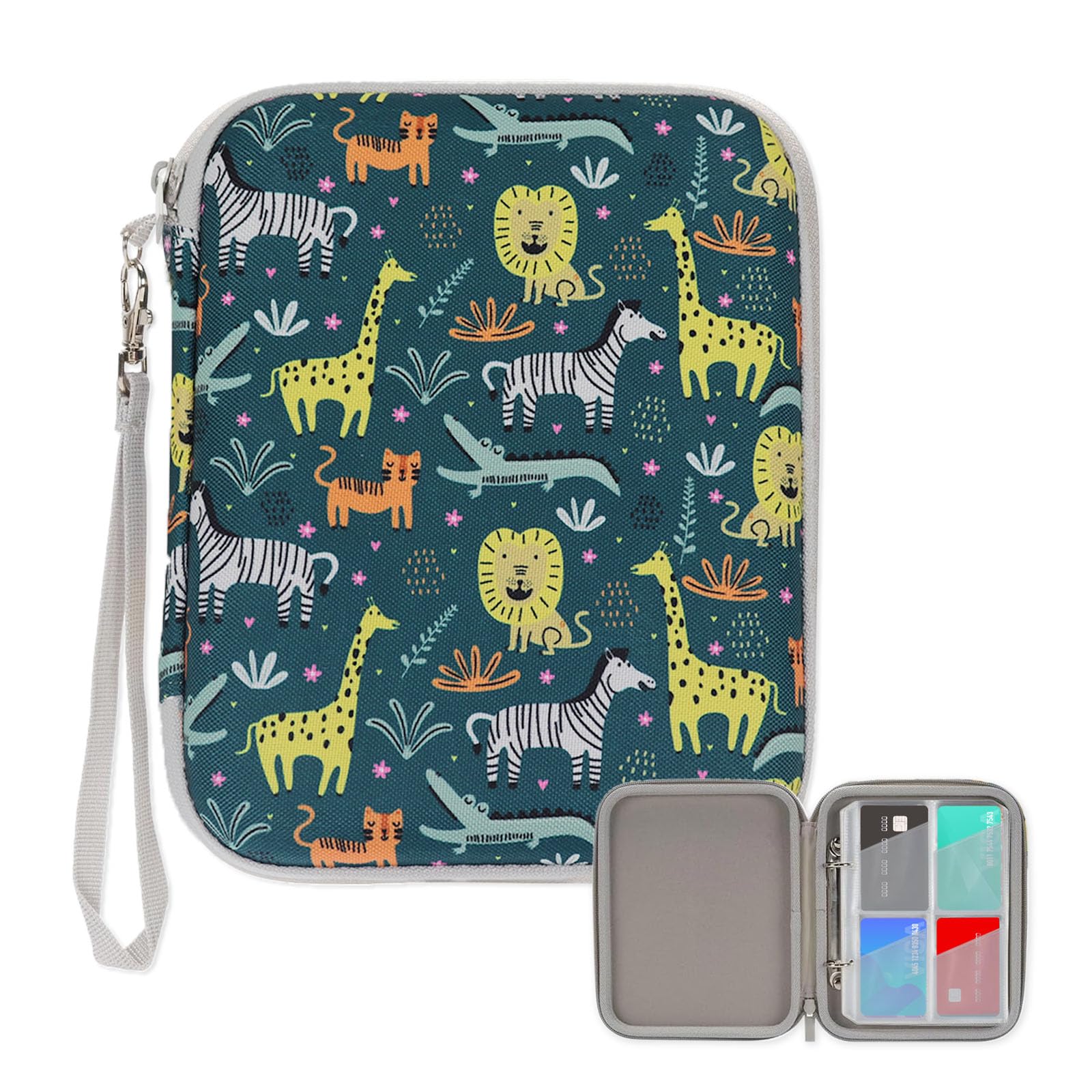 Card Case for Yoto Cards, Card Storage Box Card Holder Soft Portable Folder with Zipper, Transparent Protective Pages Pockets Card Binder Box with Sleeves for Travel, Trading Card Game Collection