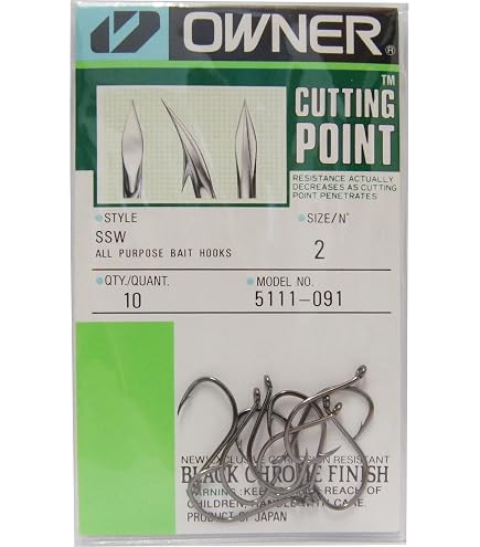 Amazon.com : Owner SSW Needle Point Hooks: Black #4 Pro Pk : Fishing Hooks  : Sports & Outdoors