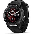 Garmin fenix 5s Plus, Smaller-Sized Multisport GPS Smartwatch, Features Color Topo Maps, Heart Rate Monitoring, Music and Contactless Payment, Black