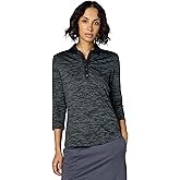 Callaway womens Swingtech™ 3/4 Sleeve Space Dye Golf Polo Shirt
