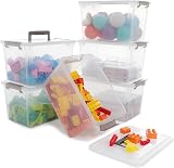 Citylife 6 Pack 5L Clear Storage Boxes with Lids 26x18x15 cm