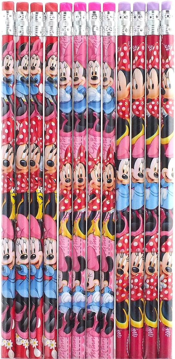 Disney Minnie Mouse 12 Wood Pencils Pack