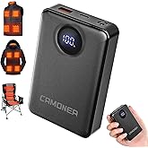 Camoner 7.4V/5V 3A 14400mAh Heated Vest Battery Pack, Power Bank for Heated Vest, Heated Jacket Battery Pack Compatible with ORORO and Venustas, TODWARM, XINSONYUELL