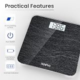 RENPHO Digital Bathroom Scale Marble with 4 Sensors 0.1lb 0.05kg LED view 2
