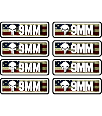 FGD 9mm Ammo Box Label Set (Decals) Two 3.49\"x 1.5...