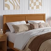 AFI, Sophia Adjustable Modern Full Wood Headboard, Light Toffee