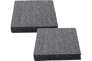ybaymy 20pcs Grey Carpet Floor Tiles,20''x20'' Carpet with Bitumen Backed,Freely Splice Carpet Non-Slip Interior Floor Tiles 