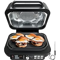 Ninja IG651 Foodi Smart XL Pro 7-in-1 Indoor Grill/Griddle Combo, use Opened or Closed, Air Fry, Dehydrate & More, Pro Power 