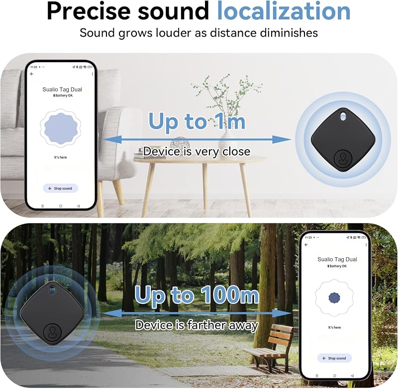 Air Tracker Android, 4 Pack Smart Tracker Tag, Bluetooth Locator